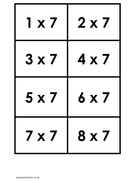 44 Times Tables Matching Cards | Teaching Resources