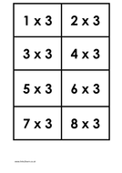 44 Times Tables Matching Cards | Teaching Resources