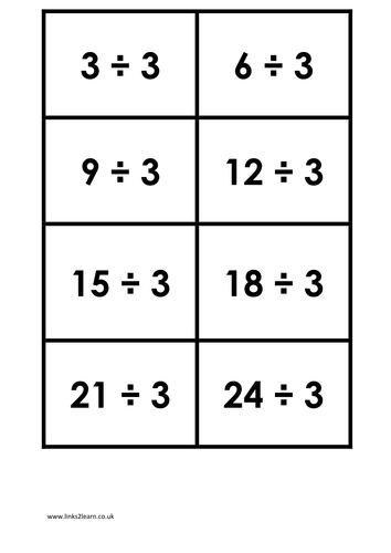 Sample Of A Wide Range Of 3 Times Table Activities And Games Teaching Resources