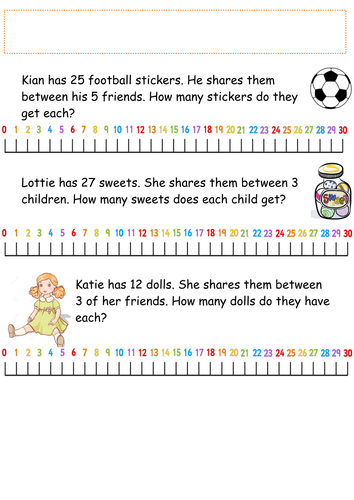 year 2 differentiated division word problems teaching
