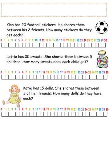year 2 differentiated division word problems teaching resources