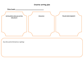 creative writing plan template