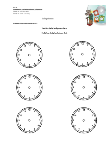 time worksheets and planning for year 2 by amberbradley