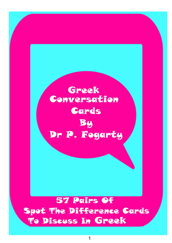 57 Greek Setting Cards For Conversation Practice