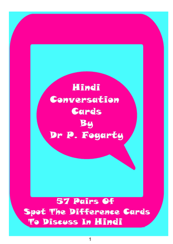 57 Hindi Setting Cards For Conversation Practice