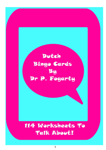 114 Dutch Bingo Game Cards