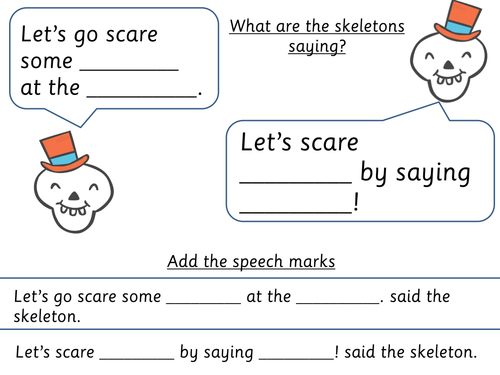 speech marks worksheet ks2 tes