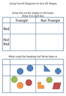 carroll diagrams shape sorting teaching resources