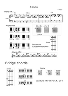 Clocks Coldplay Lead Sheet For Bass Guitar And Piano Teaching Resources