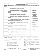 Philosophers of the Enlightenment | Teaching Resources