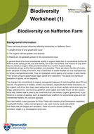 Biodiversity Worksheets and Introduction | Teaching Resources