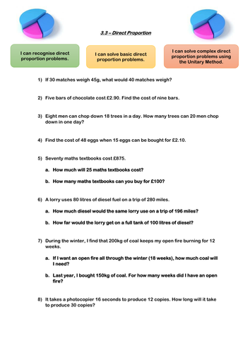 gcse higher revision 33 direct proportion teaching