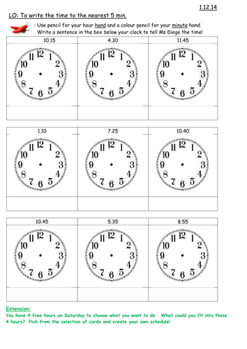 New Curriculum 2014: 'Time', Maths for Year 3 | Teaching Resources