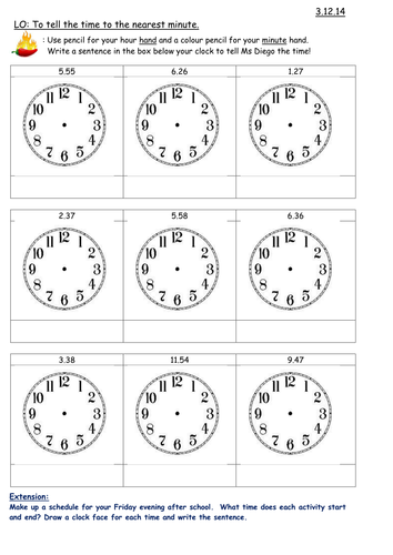 New Curriculum 2014: 'Time', Maths for Year 3 | Teaching Resources