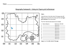 treasure hunt practising six figure grid references