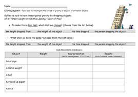 galileo experiment ks2