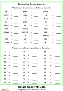 Planning for Roman Numerals and negative numbers by nicola25 - UK ...