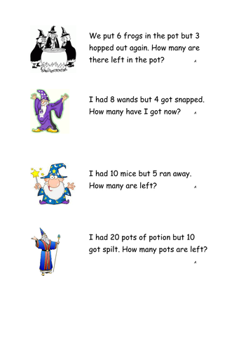 subtraction word problems year 2 by catherinemallett