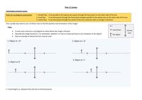 Lenses - Ray Diagram Construction Worksheet by frads - UK Teaching