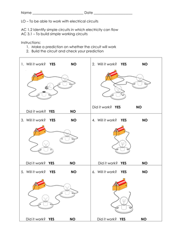 Simple Circuits - Will It Work | Teaching Resources