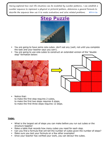 Sequences and Patterns in Maths (Series of Lessons) | Teaching Resources