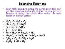 Chemistry - Balancing Chemical Equations | Teaching Resources
