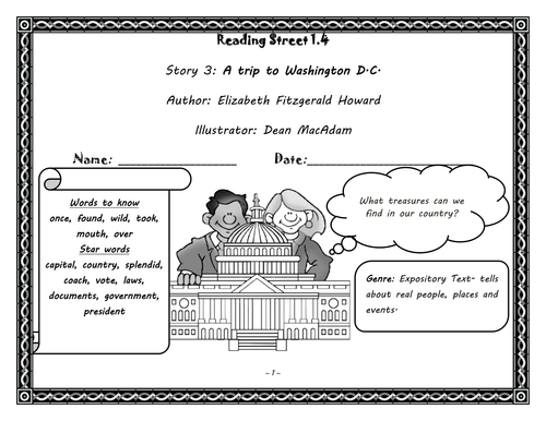Reading Street 1.4 worksheets | Teaching Resources