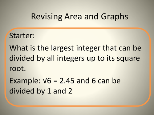 Puzzling area and graphs | Teaching Resources