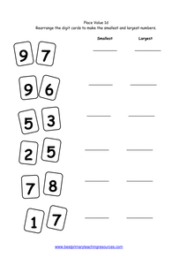 year 1 number worksheets place value 1dpdf