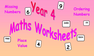 maths worksheets year 4 teaching resources