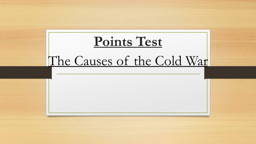 Points Test Cold War