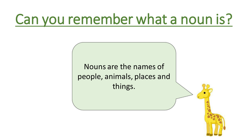 Understanding different types of nouns | Teaching Resources