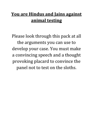 against animal testing speech