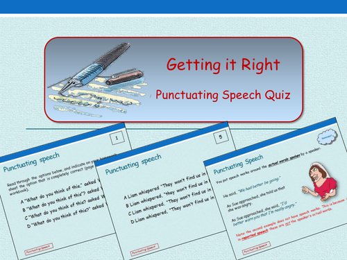 Getting It Right - Punctuating Speech