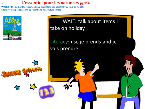 Allez 1 7.2 L'essentiel pour les vacances | Teaching Resources