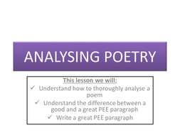 Comparing poetry - Year 9 low ability | Teaching Resources