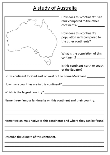 Y5 Geography A Continental Study | Teaching Resources