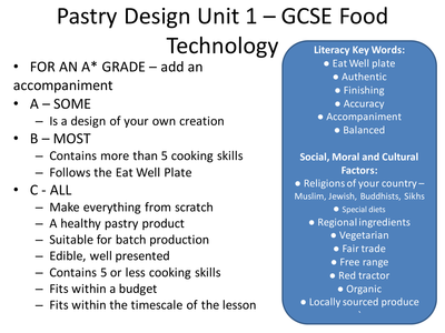 Aqa food technology coursework