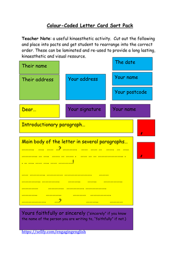 Letter Card Sort 