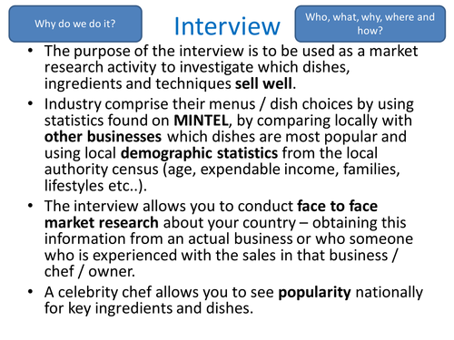 Food technology coursework questionnaire