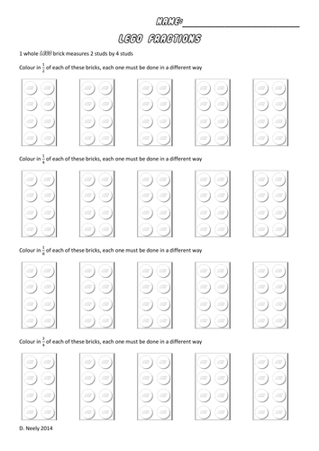 Teaching fractions best sale with legos