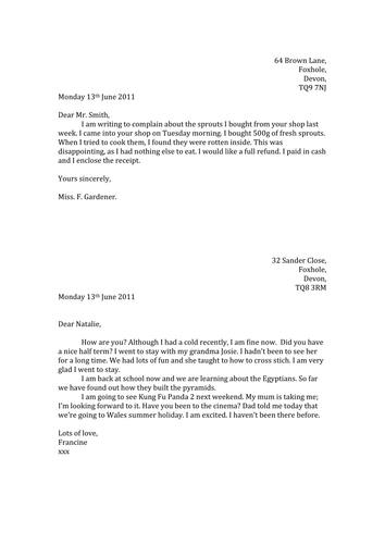 Letter Writing Lower KS2 (1 week plan) | Teaching Resources