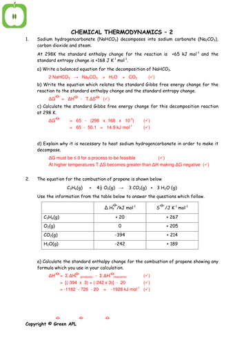 enthalpy-teaching-resources