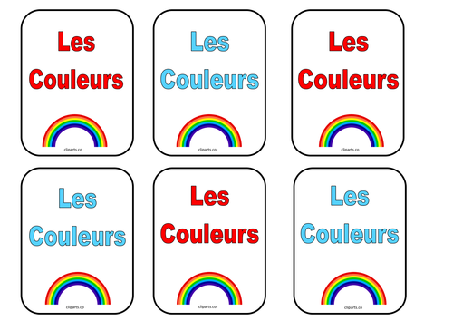 FRENCH - Colours - Les Couleurs - Matching Pairs - Game