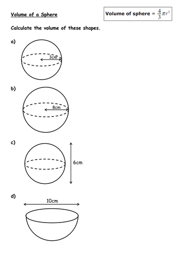 Volume of Cones and Spheres by kirbybill - Teaching ...