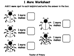 1 More, 1 Less - PowerPoint presentation and worksheets ...