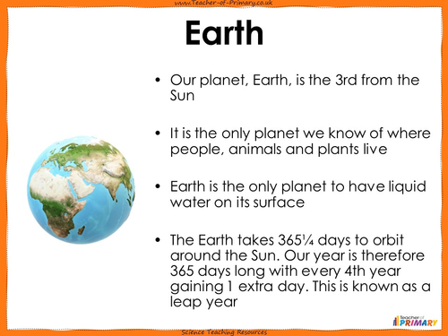 The Solar System - Year 5 | Teaching Resources