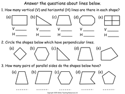 Year 3 Lines - Animated PowerPoint presentation and worksheet by