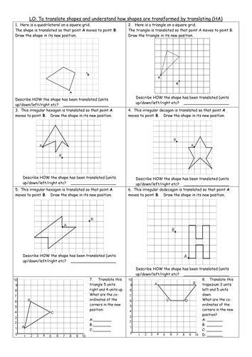 3 differentiated worksheets y6 translating translation