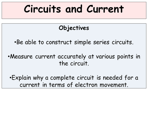 Circuits, Current and Parallel Circuits